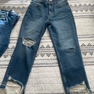 Flying Monkey Blue Distressed Boyfriend Jeans